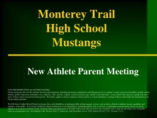Monterey Trail  High School Mustangs
