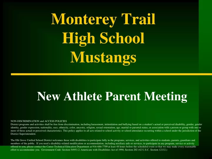 monterey trail high school mustangs