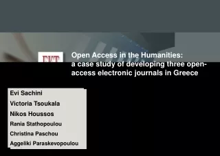 Open Access in the Humanities: