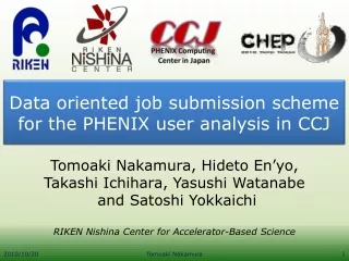 Data oriented job submission scheme for the PHENIX user analysis in CCJ