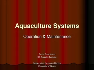 Aquaculture Systems