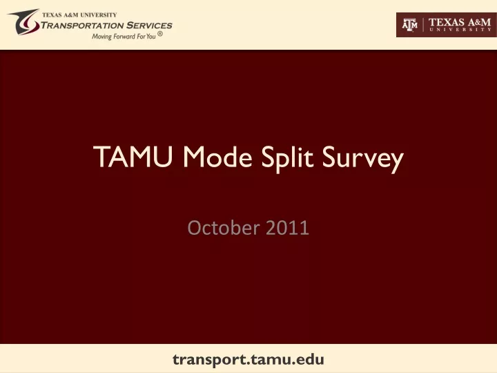 tamu mode split survey