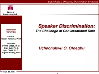 Speaker Discrimination: The Challenge of Conversational Data