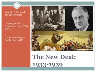 The New Deal: 1933-1939