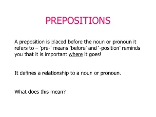 PREPOSITIONS