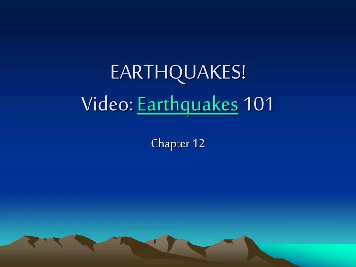 earthquakes video earthquakes 101