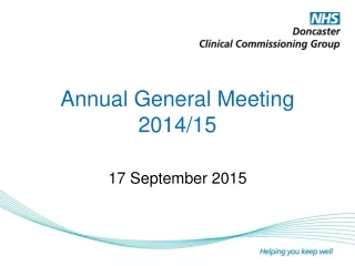 Annual General Meeting 2014/15