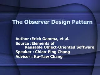 The Observer Design Pattern