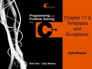 Chapter 17-2 Templates and Exceptions