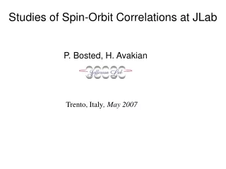 Studies of Spin-Orbit Correlations at JLab
