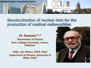 Standardization of nuclear data for the    production of medical radionuclides