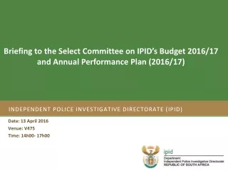 Independent Police Investigative Directorate (IPID)