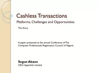 Cashless Transactions