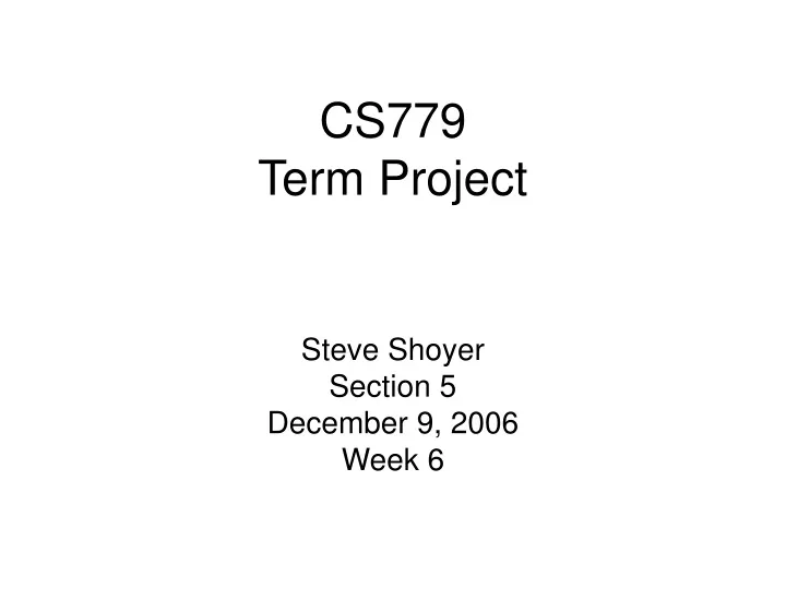 cs779 term project