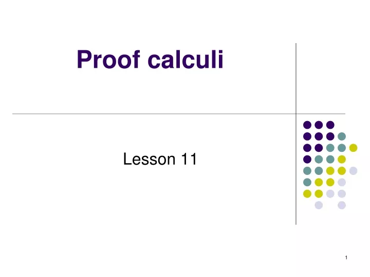 proof calculi