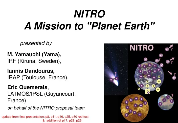 nitro a mission to planet earth