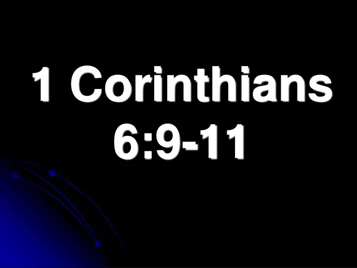 1 corinthians 6 9 11