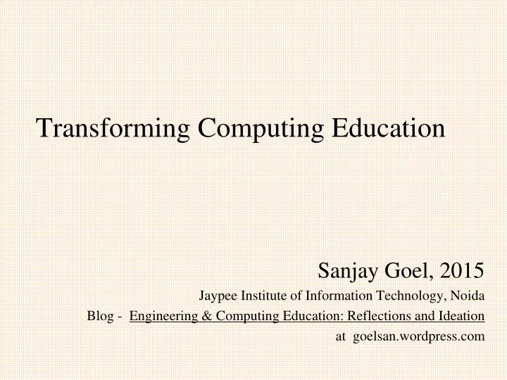 transforming computing education