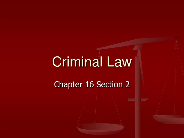 criminal law