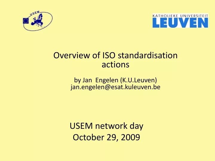 usem network day october 29 2009