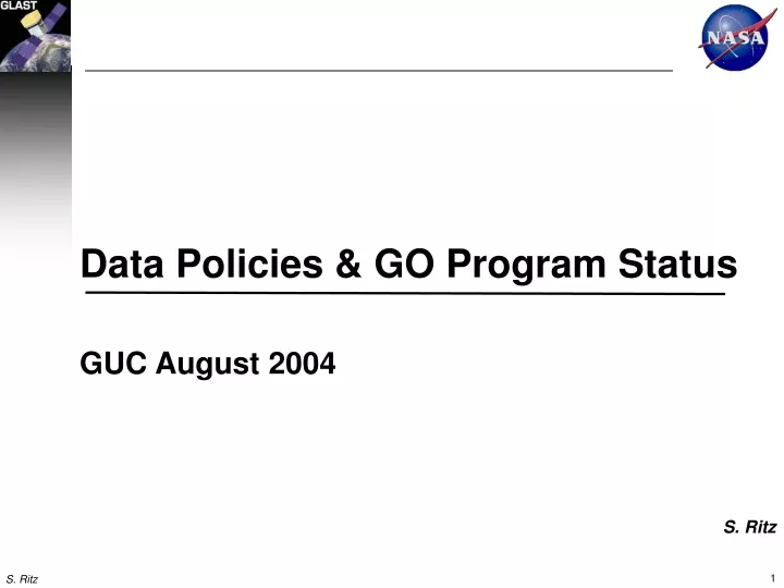 data policies go program status guc august 2004