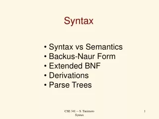 Syntax