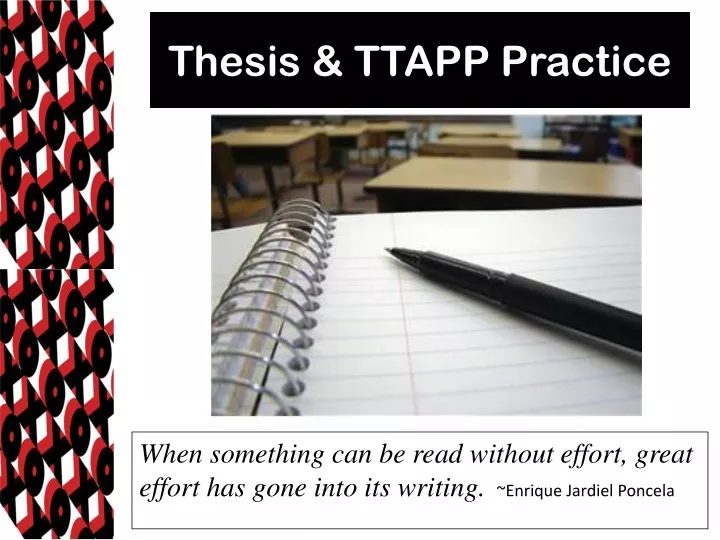 thesis ttapp practice