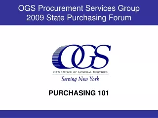 Larry Klein 	 	Procurement Services group 	Office of General Services