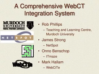 A Comprehensive WebCT Integration System