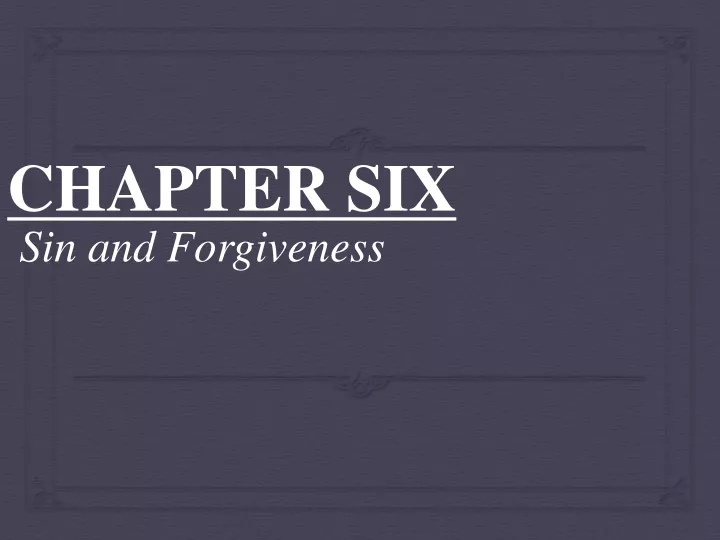 chapter six