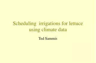 Scheduling  irrigations for lettuce  using climate data