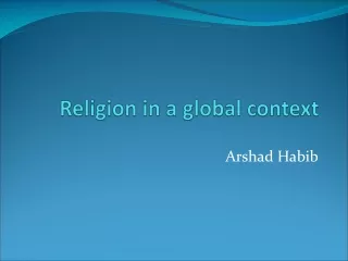 Religion in a global context