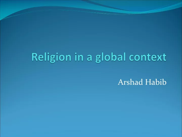 religion in a global context