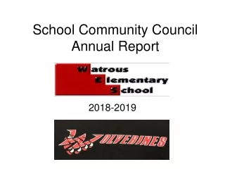 School Community Council Annual Report