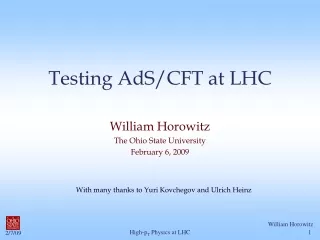Testing AdS/CFT at LHC