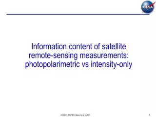 Information content of satellite remote-sensing measurements: photopolarimetric vs intensity-only
