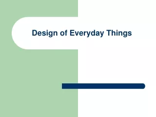 Design of Everyday Things