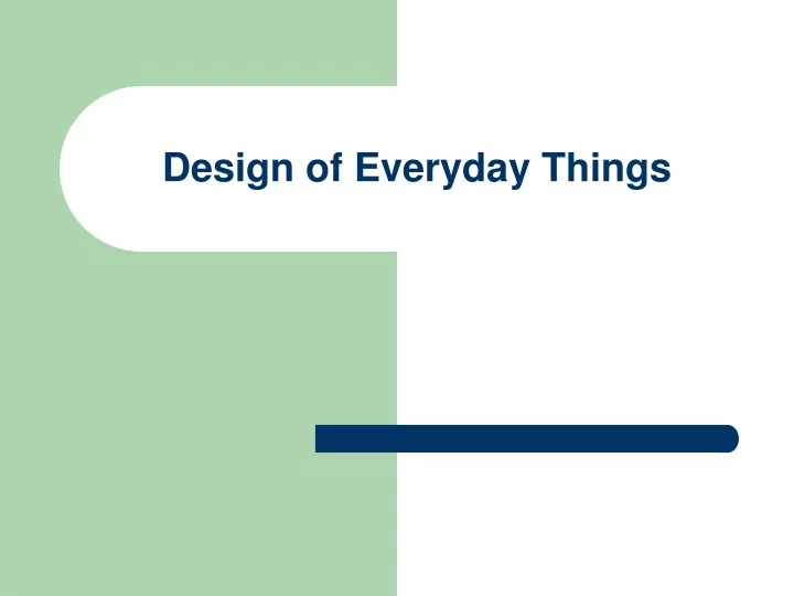 design of everyday things