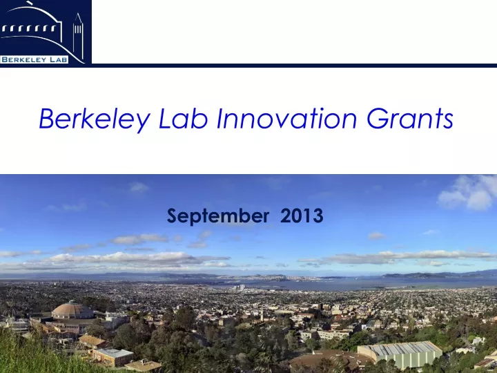 berkeley lab innovation grants