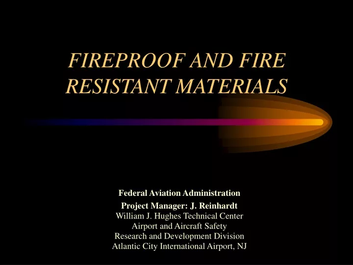 fireproof and fire resistant materials