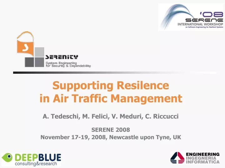 supporting resilence in air traffic management