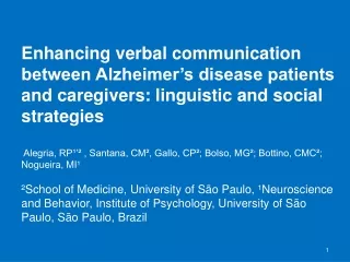 OBJECTIVE  To enhance verbal communication between patients and caregivers