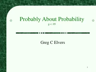Probably About Probability p  &lt; .05