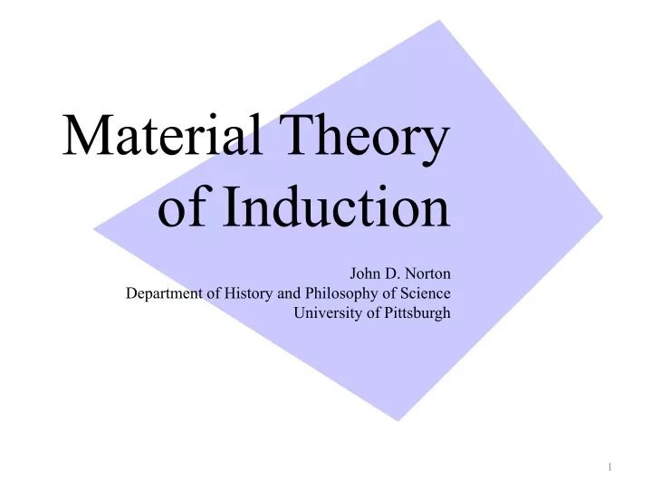 material theory of induction