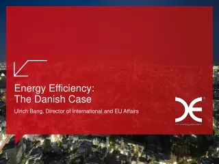 Energy Efficiency:  The Danish Case  Ulrich Bang, Director of International and EU Affairs