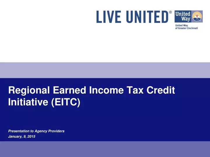 regional earned income tax credit initiative eitc