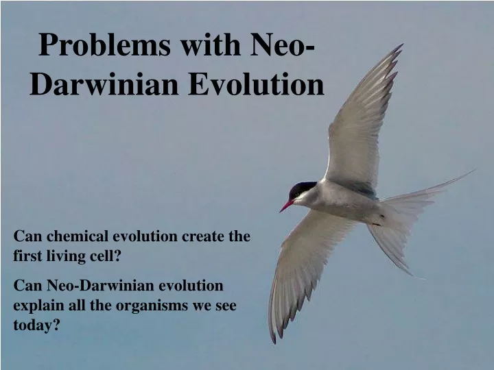 problems with neo darwinian evolution