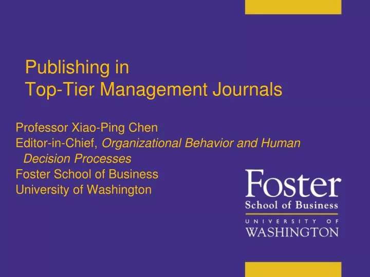 publishing in top tier management journals in top tier management journals
