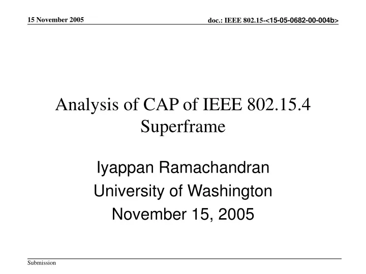 analysis of cap of ieee 802 15 4 superframe