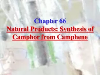 Chapter 66 Natural Products: Synthesis of Camphor from Camphene